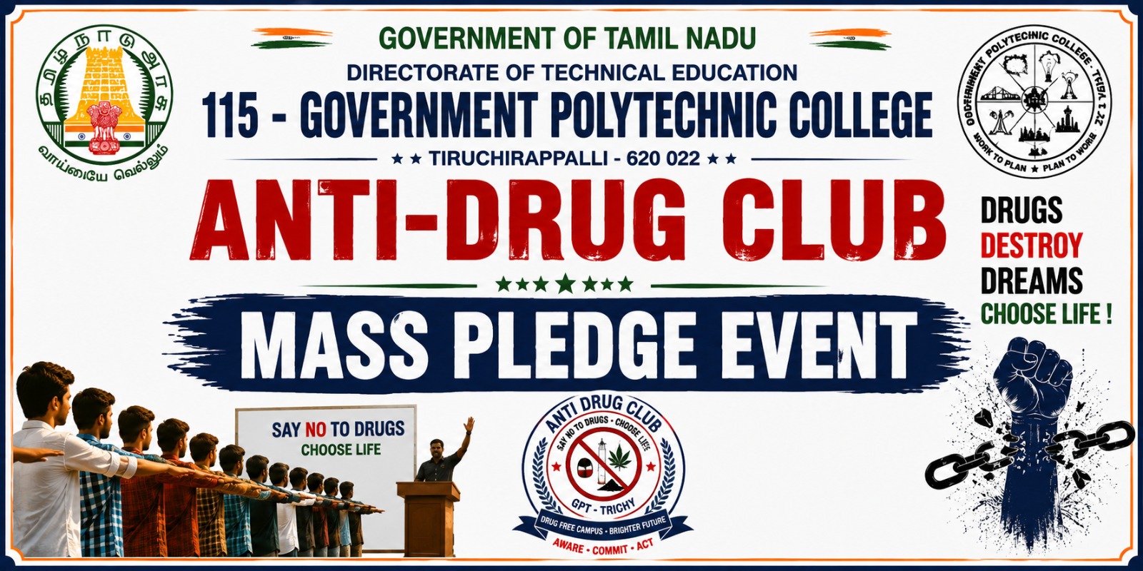 Anti-Drug Club - Mass Pledge Event poster